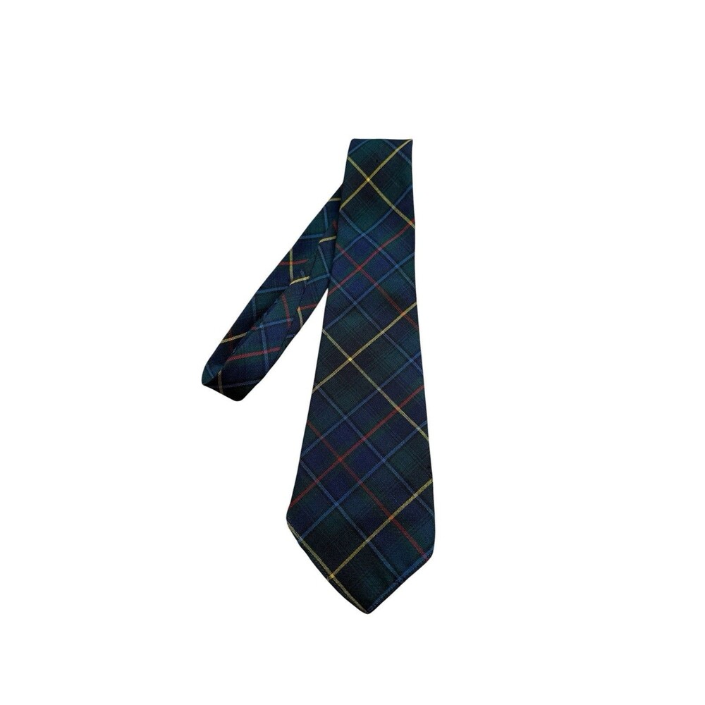 Vintage Regal-Aire Plaid Tie Loomed in England 46 in Mens
